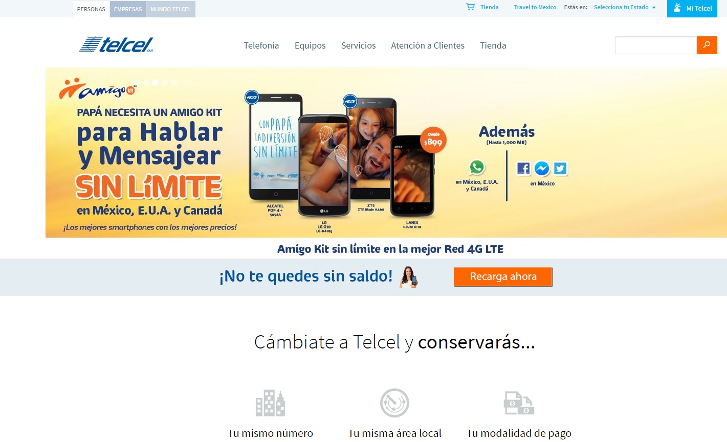 TELCEL portal